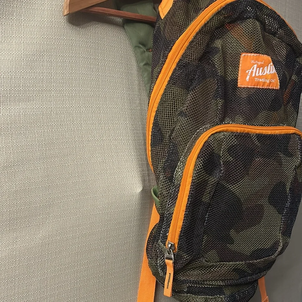Austin Trading Co. camo mesh backpack
